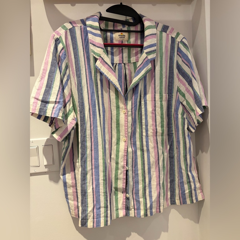 Striped pastel button down